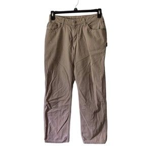 Carhartt Khaki Pants Womens 8 x 30 Cargo Multi Pocket Work Tan